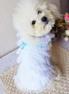Beautiful Dog Puppy Pet Lace Cake Apparel Clothing dress  