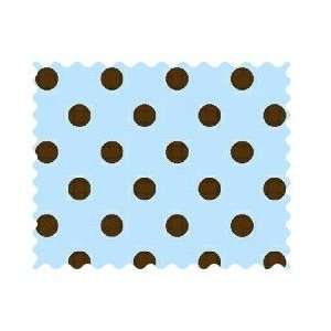 SheetWorld Brown Polka Dots Blue Woven Fabric   By The Yard Baby