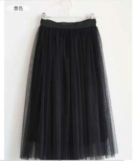 2012 korean fashion women pretty Gauze Retro Long Skirt 4 color  