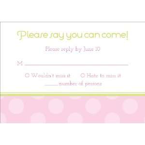  Baby Blocks Pink Baby Shower Reply Cards