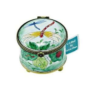 Buy Kelvin Chen Enameled Postage Stamp Dispenser - Floral with 3-D Ladybug  and Butterfly, 1.75 Inch Square Online at desertcartINDIA