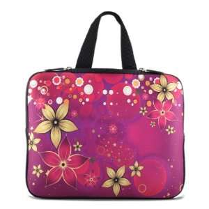  10 10.2 Purple flowers Laptop Netbook Sleeve Bag Case 
