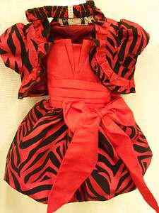 new baby girl birthday pageant RED / BLACK dress with bolero 3m 6m 12m 