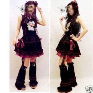 SaleGothic PUNK Lolita NANA 2pc layer Skirt+leg war M  