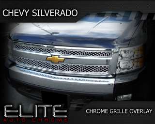 07 11 Chevy Silverado Chrome Grille Overlay 2007 2011  