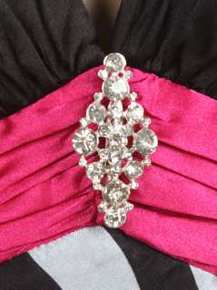 Floral Printed Halter Diamante V neck Padded Bra Evening Dress 09340 
