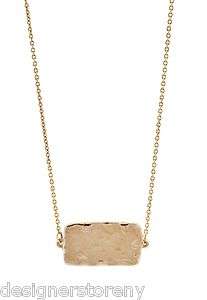   Noel Kim Kardashian 14 kt y/g Molten Gold Rectangle Station Necklace