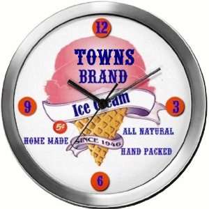  TOWNS 14 Inch Ice Cream Metal Clock Quartz Movement 