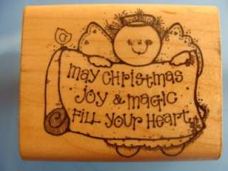 Rubber Stamp May Christmas Joy & Magic Fill Your Heart  