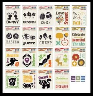 We R Memory Keepers HOLIDAYS CLR STAMPS Halloween Christmas Easter 