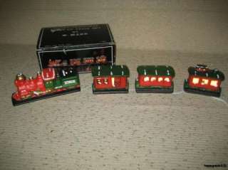 Vintage late 70s early 80s Light Up Ceramic Train Set  