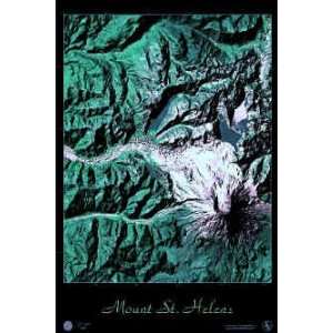  Mount St. Helens (Art), Washington Satellite Print, 24x36 