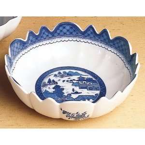  Mottahedeh Blue Canton Scalloped Bowl 10.5 in Kitchen 