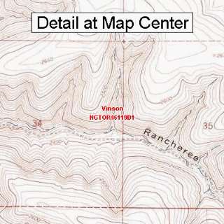  USGS Topographic Quadrangle Map   Vinson, Oregon (Folded 