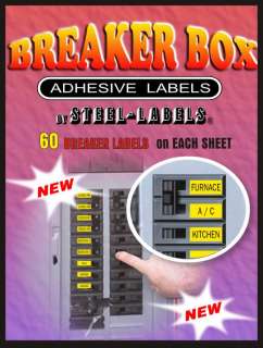 Circuit Breaker Labels for Home and Shop Electrical Box  