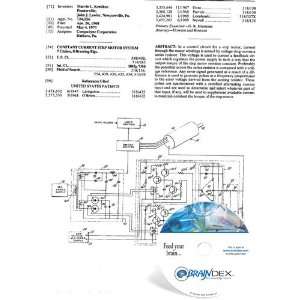   NEW Patent CD for CONSTANT CURRENT STEP MOTOR SYSTEM 