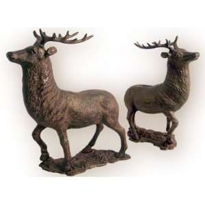 HUGE Elk Deer Bank Cast Iron 