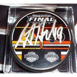  Scott Hartnell Autographed Hockey Puck   Stanley cup W COA 
