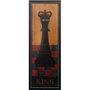    Framed King Chess Piece Game Warren Kimble Picture