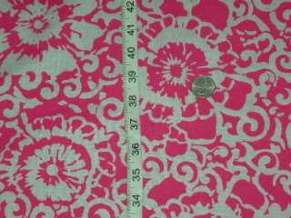 BTYx45 Hot pink floral SILK blend fabric semi sheer SILK fabric light 