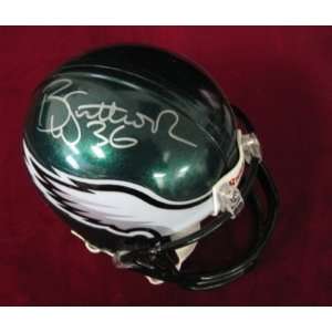  Autographed Brian Westbrook Mini Helmet   Eagles JSA 