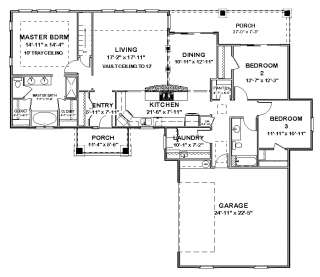 Complete House Plans    1870 sf/ 3 bed/2 bath/basement  