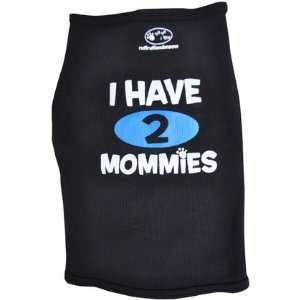 Ruff Ruff & Meow I Have 2 Mommies Tank   Black   Medium (Quantity of 2 