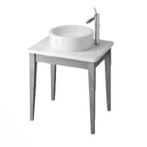 Duravit D16039001 White/WonderGliss/No Tap Hole Starck Basin with Wood 