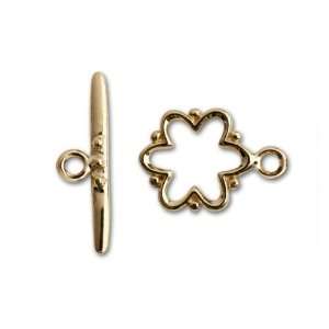  Vermeil 13mm Flower Toggle Clasp Arts, Crafts & Sewing
