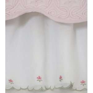   Princess Ebroidered Twin Bed Skirt by Whistle and Wink