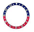 BEZEL INSERT FOR ROLEX GMT MASTER WATCH PARTS   BLUE & RED / SILVER 