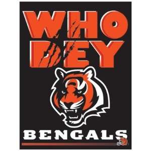   NFL Banner / Vertical Flag   Cincinnati Bengals and Who Dey Home