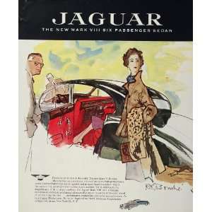  1957 Color Ad Jaguar Mark XIII Six Passenger Sedan RARE 