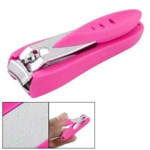   Built in File Nail Clipper Trimmer Manicure Fuchsia New Beauty