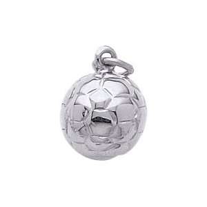  Rembrandt Charms Soccer Ball Charm, 14K White Gold 