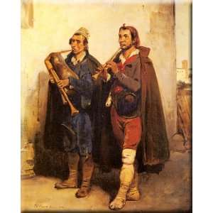   Musicians 13x16 Streched Canvas Art by Vernet, Horace