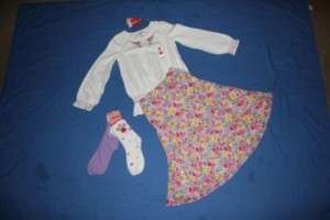 NWT GYMBOREE OUTFIT GIRLS SIZE 6 TOP SKIRT SOCKS  