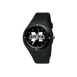 Mississippi State Bulldogs NCAA Shadow Black Sport Watch With White 