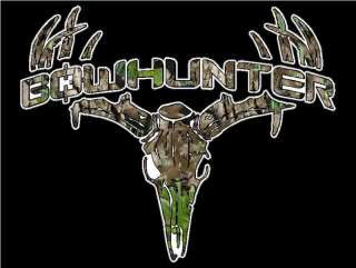  Bowhunter Deer Skull S4 Vinyl Sticker Decal Buck hunting whitetail 