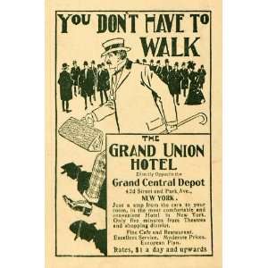  1900 Ad Grand Union Hotel Walking Pedestrian New York 