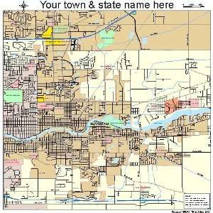  Street & Road Map of Mishawaka, Indiana IN   Printed 