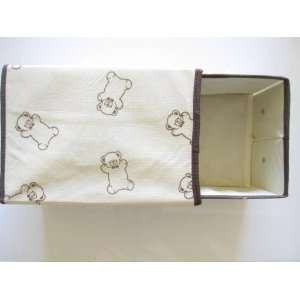   Mini Bear Non woven Fordable Nursery&room Toy Organizer Storage Box