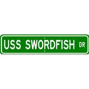  USS SWORDFISH SSN 579 Street Sign   Navy Patio, Lawn 
