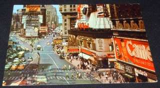 Vintage Postcard Times Square New York City Billboards  