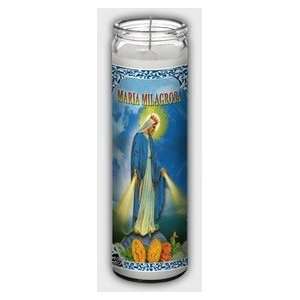  Religious Candles 8 Inches Maria Milagrosa