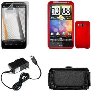  HTC Inspire 4G/Desire HD Combo Rubber Red Protective Case 