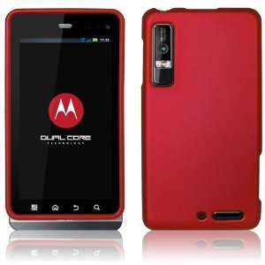 Motorola Droid 3 XT862 / MileStone 3 XT883   Red Rubberized Hard 