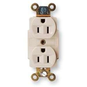  Hubbell 15a,125v Duplex White Straight Blade Receptacle 