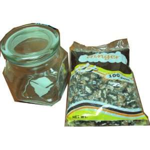 Miel Jamaican ginger candy (1 Bag with jar)  Grocery 