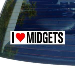  I Love Heart MIDGETS   Window Bumper Sticker Automotive